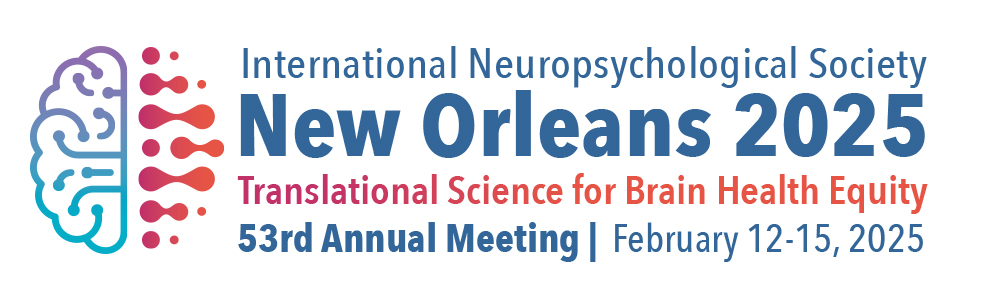 Header Logo: INS New Orleans 2025, Translational Science for Brain Health Equity, 53rd Annual Meeting, February 12-15, 2025